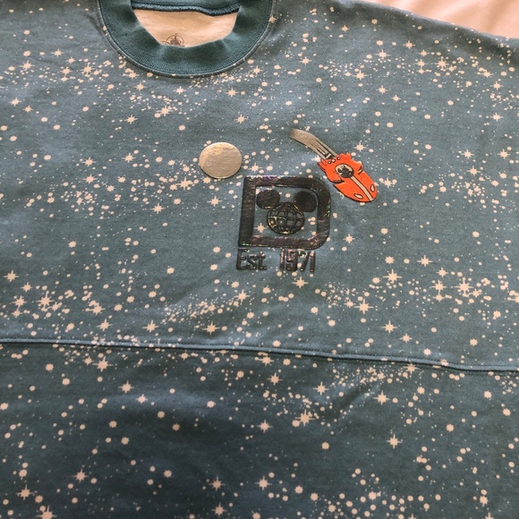 Disney World Tomorrowland Blue Spirit Jersey Magic Kingdom Adult Size - NEW - Picture 6 of 6